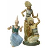 Two Lladro figures Asian dancing girls Condition reports not available for this auction