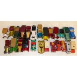 25 un-boxed matchbox vehicles, Sherman Tank, 1928 Mercedes Benz , 1938 Lagonda, MG.T-C ect Condition