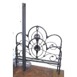 Victorian style 4'6" metalware bed head and foot Condition reports not available for this auction