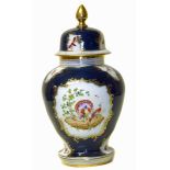 Continental lidded vase after first period Worcester 33cm high Condition reports not available for