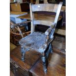 Beech and elm childs chair Condition reports not available for this auction