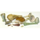 A selection of antiquities, to include various flints and glass, AF. Condition reports not available