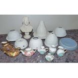 Miniature Coalport and Spode tea ware, Dudson Bicentenary Night light and others Condition reports