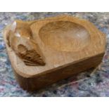 Oak Mouseman ash tray Condition reports not available for this auction