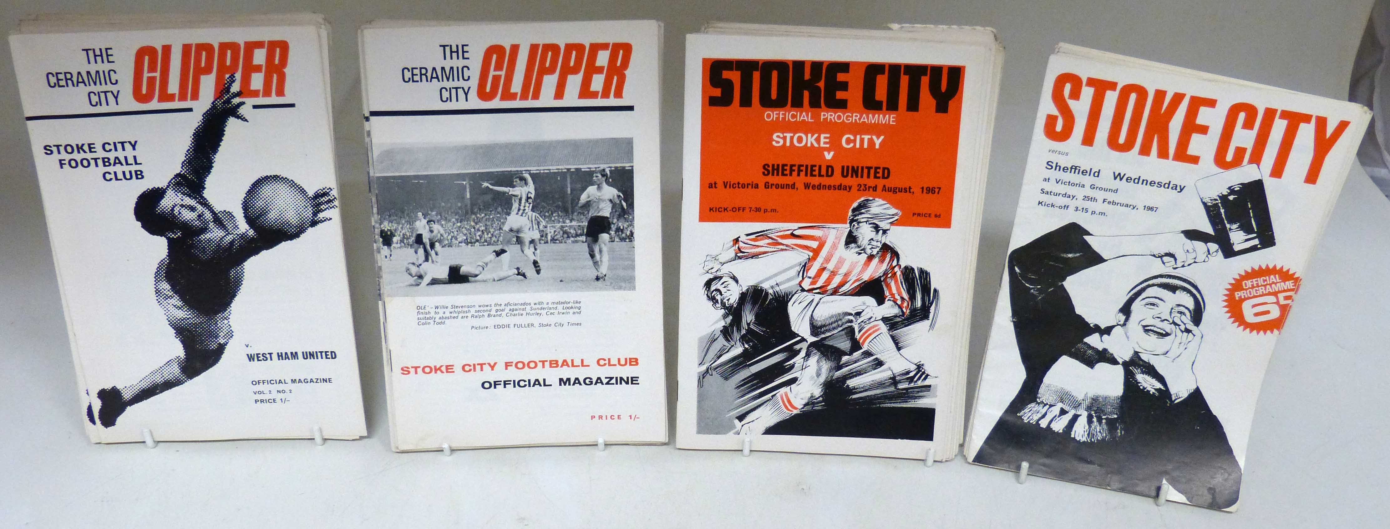 16 Stoke City programmes (The Ceramic City Clipper) from 1968, 19 from 1969, 6 programmes from