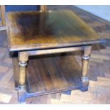 Oak Titchmarsh & Goodwin square occasional table Condition reports not available for this auction