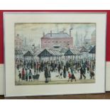 After L.S Lowry, The Market Place, print Condition reports not available for this auction