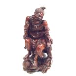 Chinese hardwood figure 33cm high Condition reports not available for this auction
