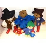 3 x 20" Paddington Bears, one 10" and one 5.5" Condition reports not available for this auction