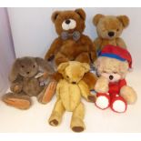2 Merrythoughts Teddy Bears 20" and 19" Bromsgrove Bears Emily (15") 100Galoob Dozzy bear (21")