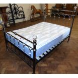 Victorian style 4'6" bed complete with pure indulgence mattress by Sleep Matters Condition reports