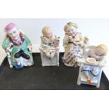 Four Contra Boehme tobacco porcelain jars the largest measures 21cm high Condition reports not