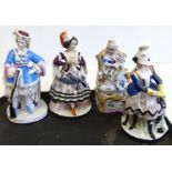 Four Contra Boehme tobacco porcelain jars the largest measures 25cm high Condition reports not