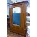 Victorian mahogany single mirror-door wardrobe Condition reports not available for this auction