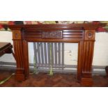 19th century design mahogany fire surround Condition reports not available for this auction
