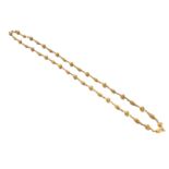 An 18ct gold necklace,