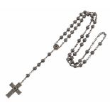 A black diamond Rosary necklace,