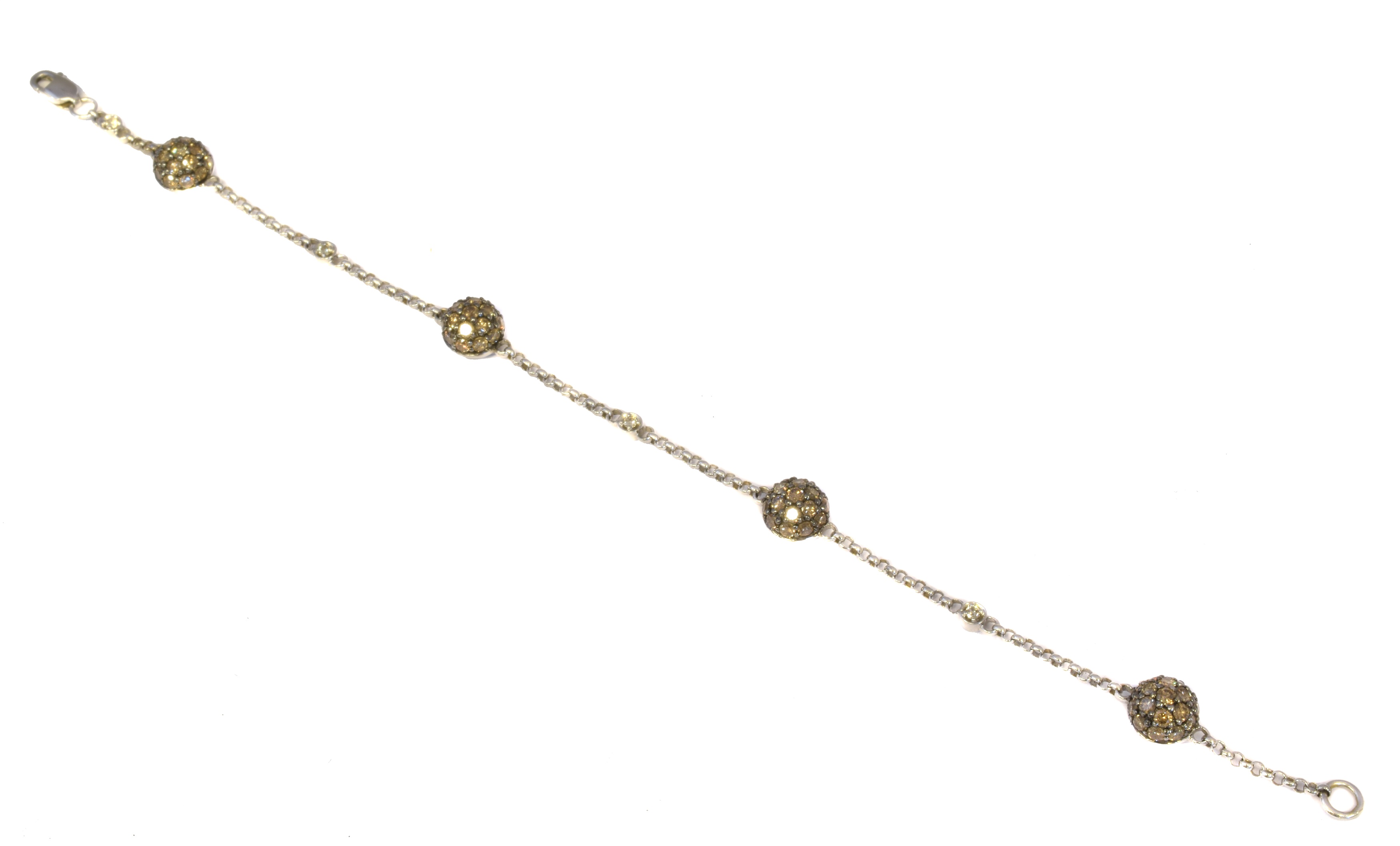 An 18ct gold diamond bracelet,