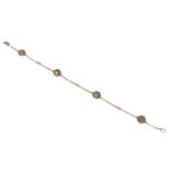 An 18ct gold diamond bracelet,