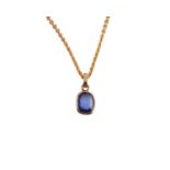 A sapphire pendant,