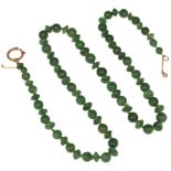 An aventurine quartz necklace,