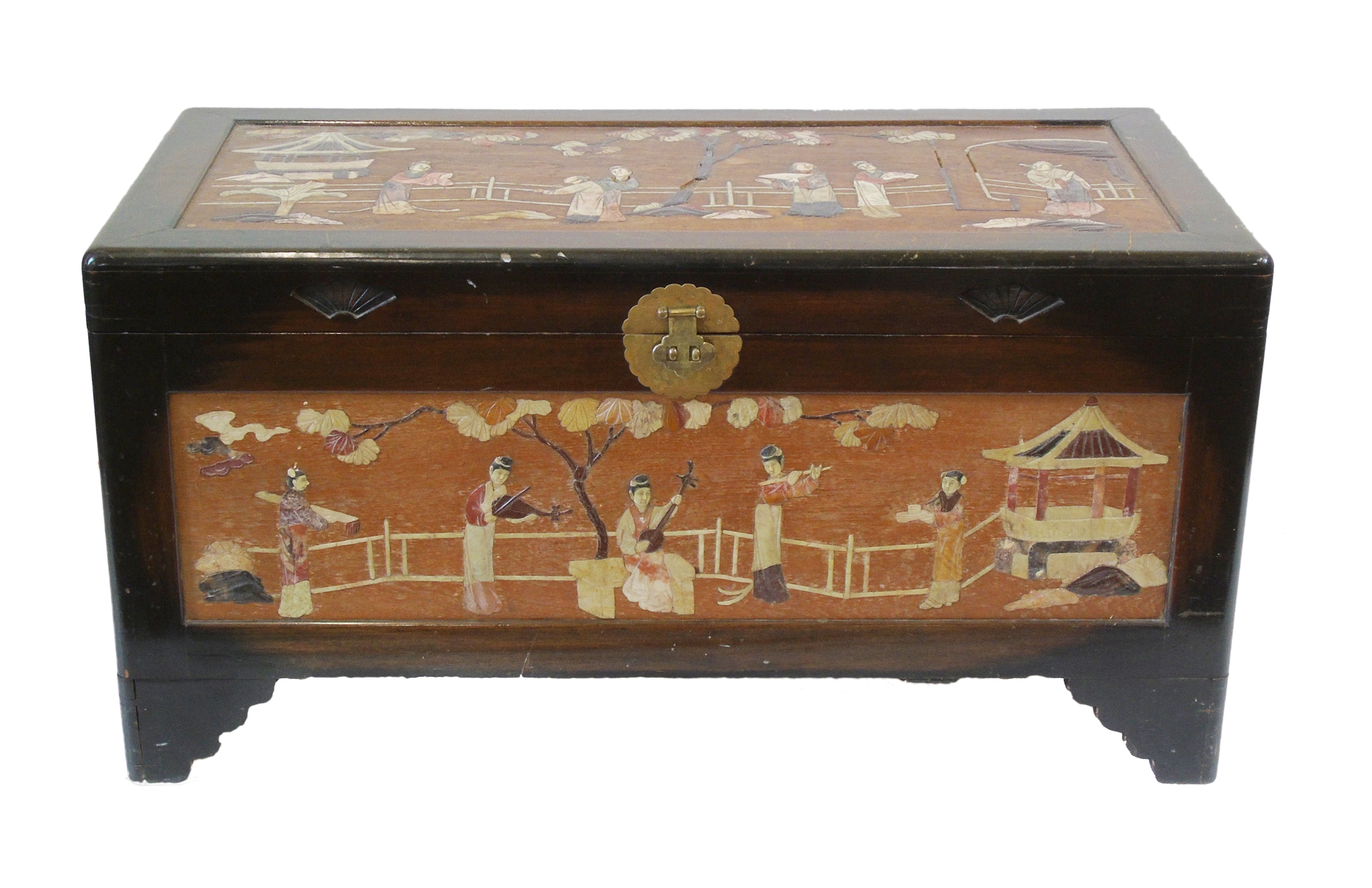 Late 19th century Chinese camphor wood chest