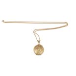 An 18ct gold locket,