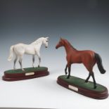 Two Royal Doulton models, Desert Orchid and Red Rum, both on plinth bases, height 9insCondition
