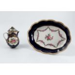 A 19th century miniature covered jug, decorated wi