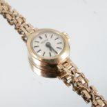 Majex, a lady's 9 carat gold bracelet wristwatch, 7.7g gross, excluding the movement