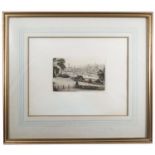 Gianni Raffaelli, limited edition black and white etching, view of Florence, 11ins x 14.5ins