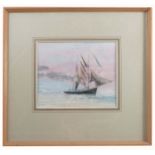 John Alford, two watercolours, Tall Ships race moorings at Falmouth, 6.25ins x 8.25ins, and