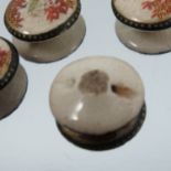 A set of six Satuma pottery buttons, decorated in a birds amongst foliage, diameter 0.75insCondition