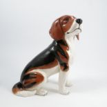 A large Beswick model, of a seated Beagle hound, height 12.5insCondition Report: Condition