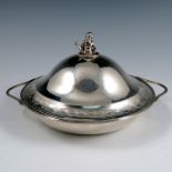 A Scottish silver covered circular tureen, the finial modelled as the upper torso of a male