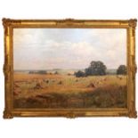 E W Waite, oil on canvas, Lovely Peace with Plenty Crowned, 36ins x 50insCondition Report: In good