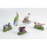 A collection of various Crown Staffordshire miniature models, to include three dogs, figures,