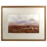J Jackson Curnock, watercolour, Peat Gathering Glen Torridon Ross-Shire, inscribed and Frost and