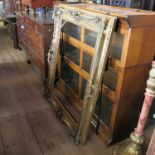 A gilt frame, with ornate scroll and flower decoration, overall size 43ins x 38ins