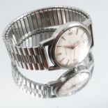 An Omega gentleman's stainless steel manual wind wristwatchCondition Report: Scratches to glass