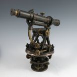 A 19th century Elliot Brothers theodolite, with etched silvered dial engraved 30 Strand London, in a