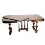 A continental style extending dining table, with t
