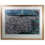 Roger Bradley, mixed media, Beach After the Storm, 21.5ins x 30ins