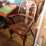 Batheaston Chairmakers Limited, a modern Windsor armchair with Prince of Wales fleur de lys splat