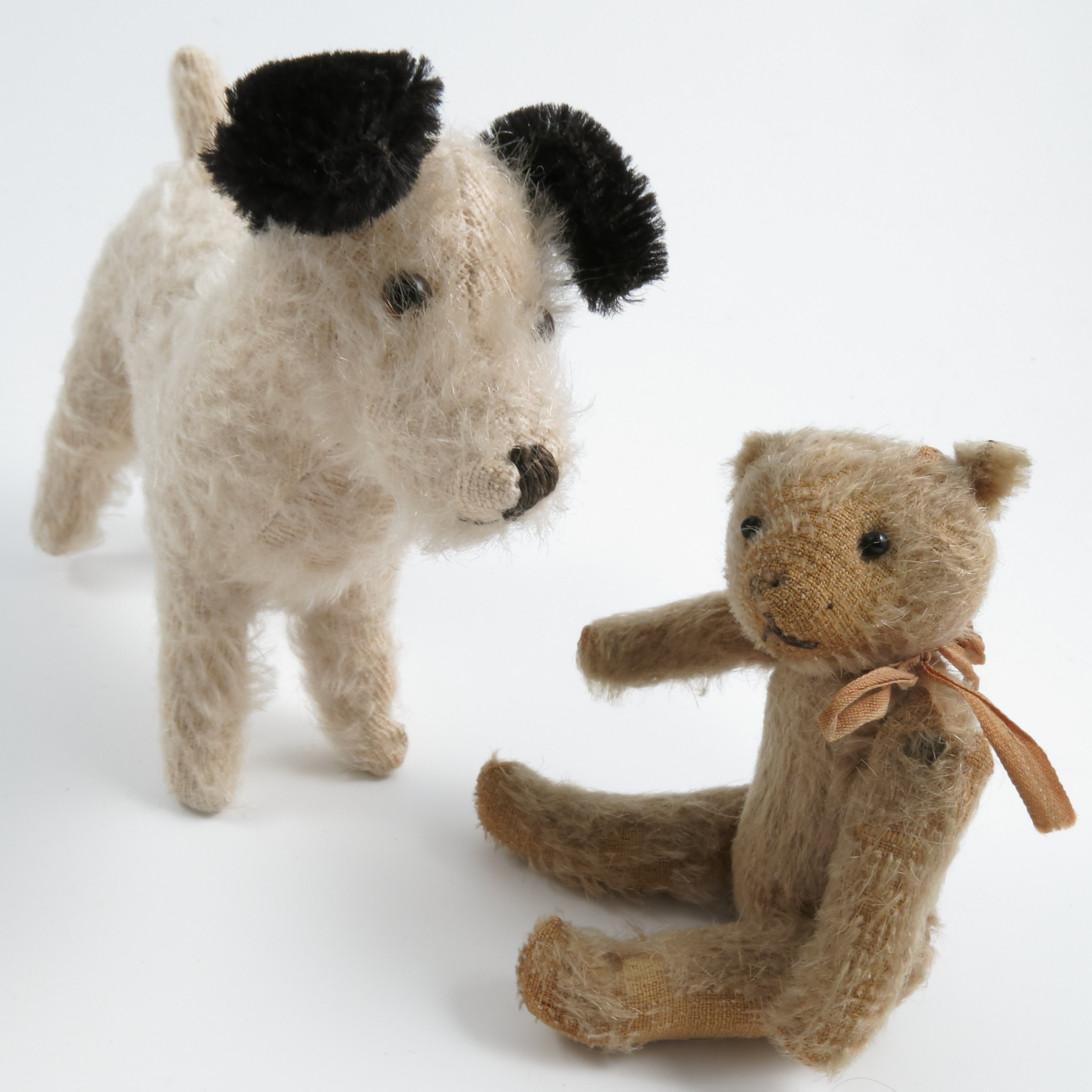 Two plush models, of terriers, height 15ins and 6ins, together with a Hermann plush teddy bear and - Image 2 of 5