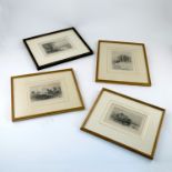 Six black and white etchings, after W M Chase, A P Bellows, Edmund Henry Garrett, Swain Gifford,