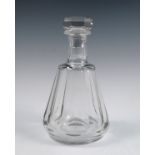 A Baccarat glass decanter, of conical form with faceted body, height 9insCondition Report: Good