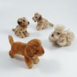 A Steiff plush dog, Bazi, with paper label, together with a Steiff dog, Snobby, with paper label and