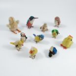 A collection of Steiff and other toys, to include a Steiff chick, various Steiff birds etc