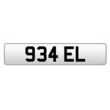 A cherished registration plate, 934 EL
